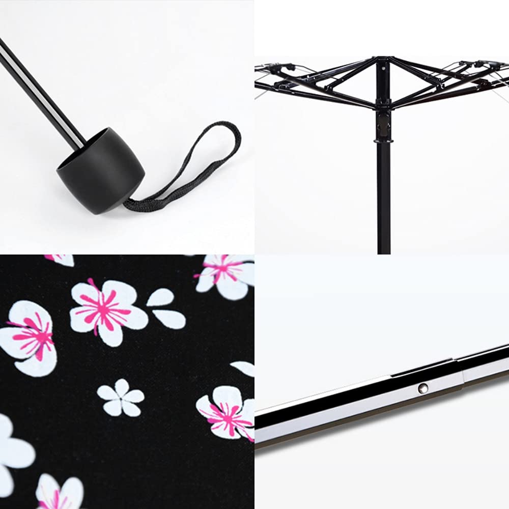 PALAY Lightweight Umbrella Reinforced Windproof Frame Waterproof UV Resistance Umbrella for Women Stylish Unfolding 96cm (Pink + Cherry Blossom) PALAY Lightweight Umbrella Reinforced Windproof Frame Waterproof UV Resistance Umbrella for Women Stylish Unfolding 96cm (Pink + Cherry Blossom)